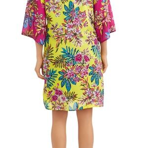 Time and Tru Vibrant Floral Kimono